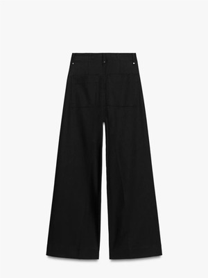 Zara wide leg jeans black like new, size L