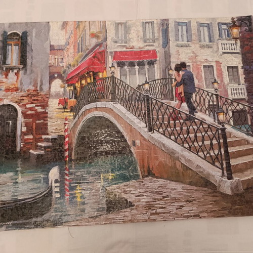 Castorland Venice Bridge Puzzle used, 2000 pieces romantic scene