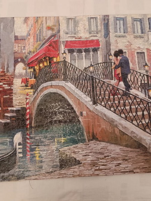 Castorland Venice Bridge Puzzle used, 2000 pieces romantic scene