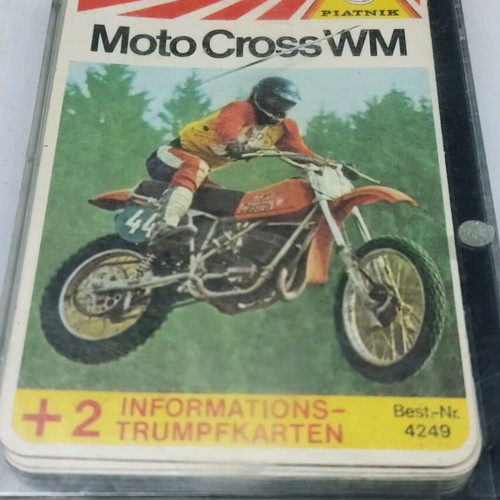 Moto Cross WM card game used, complete, Piatnik