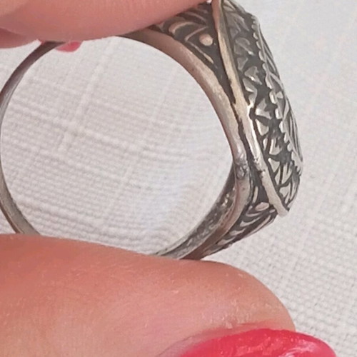 Vintage silver 925 ring with Vergina Sun new