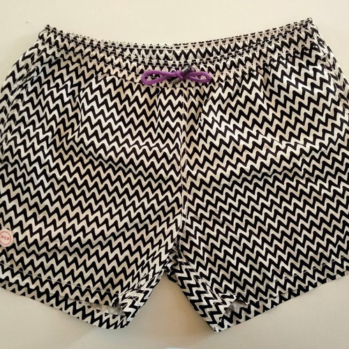 PCP Clothing men's swim shorts size L like new, black and white
