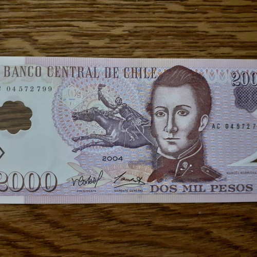 Chile 2,000 Pesos 2007 polymer banknote new