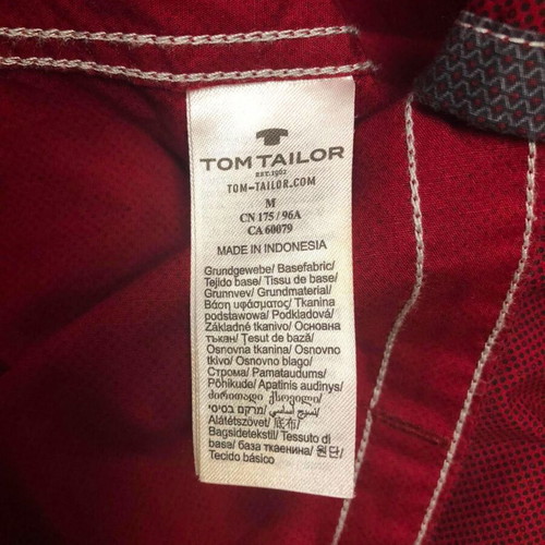 Πουκάμισο Tom Tailor καινούργιο, μπορντο, μέγεθος M