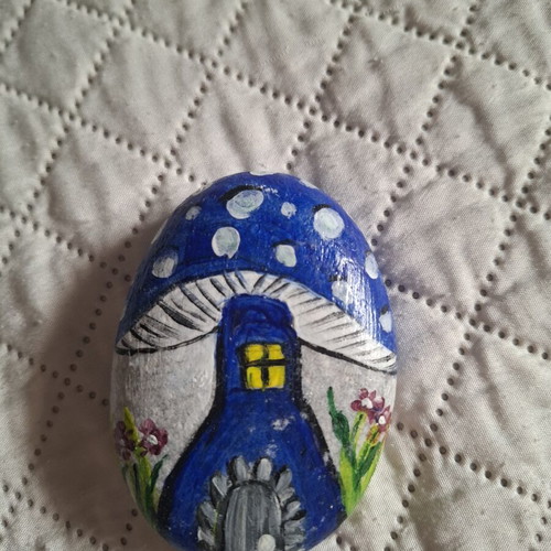Hand-painted decorative stone