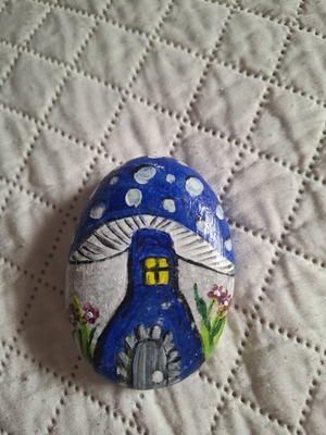 Hand-painted decorative stone