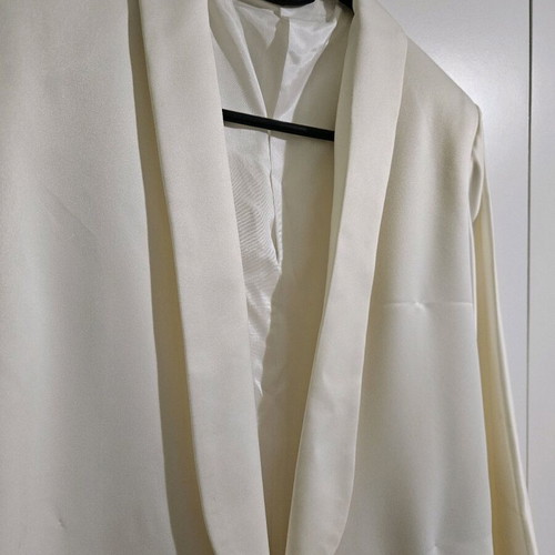 Cocktail blazer white size 38 new, handmade bespoke