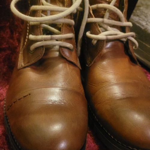 Fcompany Retro Brown Leather Ankle Boots Size 44 Like New