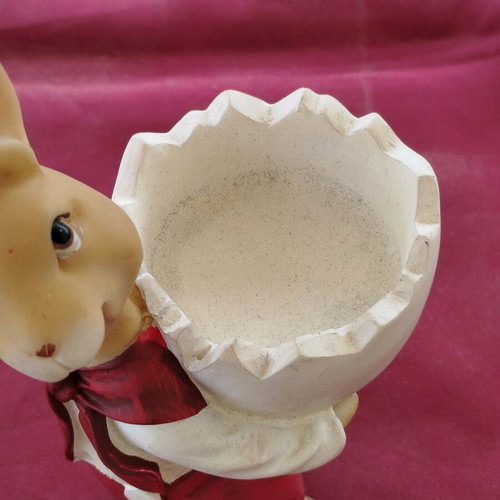 Egg holder bunny new, red Easter color