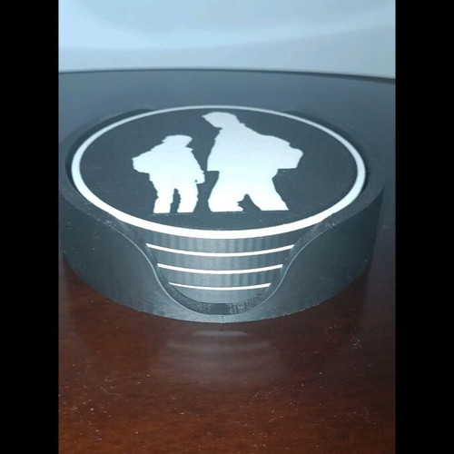 Last of Us coasters like new, set of 4 with base
