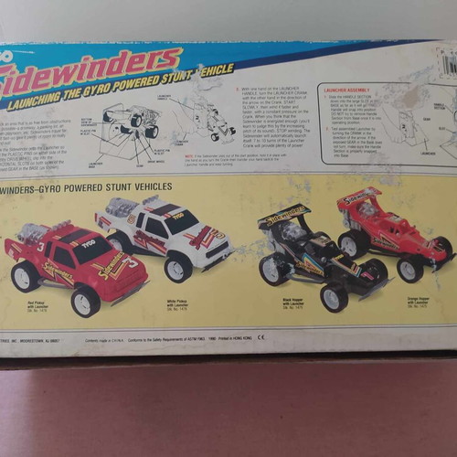 Tyco 1990 Gyro Powered Sidewinders Stunt Vehicle new