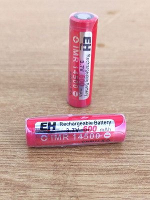 Επαναφορτιζόμενες μπαταρίες IMR 14500 600mA πακέτο 2 καινούργιες