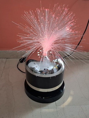 Space Age table lamp used with fiber optics