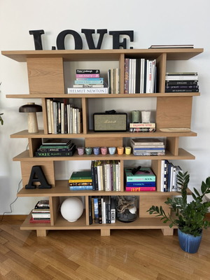 Homad bookcase 180x188.5 cm like new, natural wood