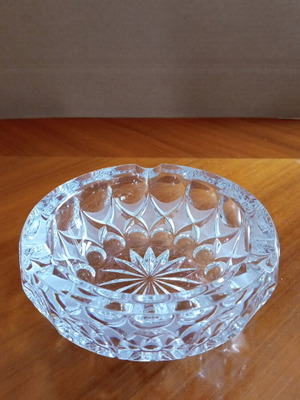 Set of 2 Vintage Lead Crystal Ashtrays / Bowls, 1980