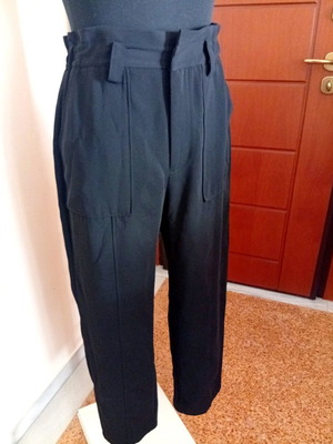 Zara black pants like new, size 34, elastic waist