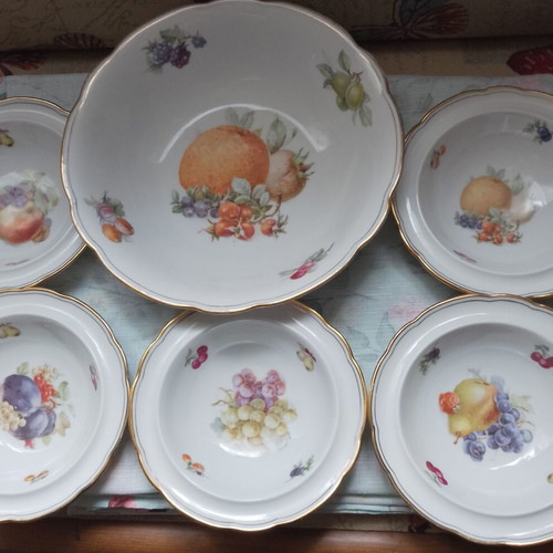 Schumann Arzberg Bavaria porcelain fruit set new