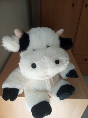 Plush cow piggy bank like new, 25 cm tall
