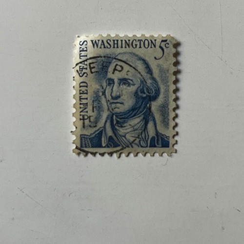 Vintage George Washington Prominent Americans Stamp 1966 used