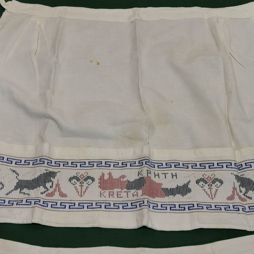Kitchen aprons used, pack of 3, 1960s with age stains