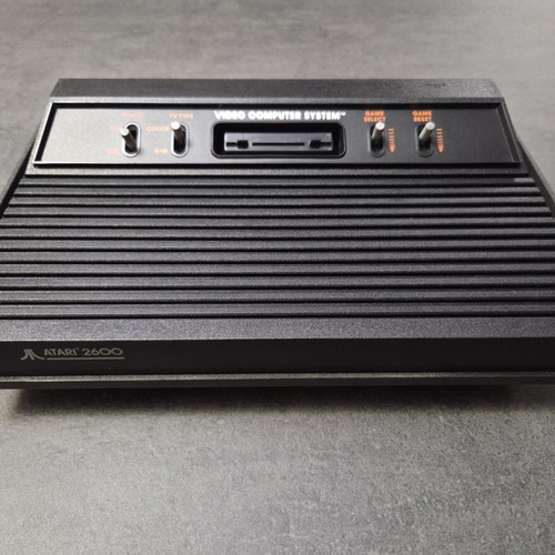 Atari 2600 VCS 'Vader' video game console used with two joysticks