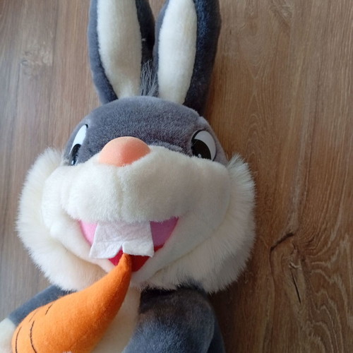 Plush rabbit used with broken mechanism