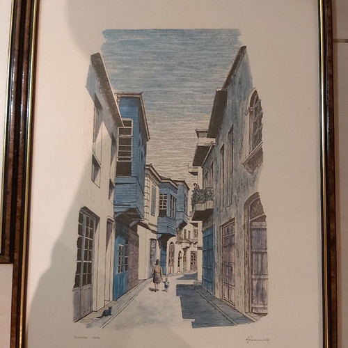Set of paintings depicting landscapes of Crete, Paros, and Rhodes 35×46