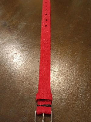 Handmade Stingray Leather Collar for Small Kitten or Very Small Dog