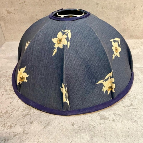 Lamp shade like new, blue with cream flowers