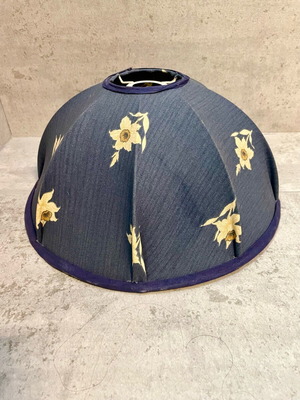 Lamp shade like new, blue with cream flowers