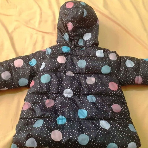 Zara BabyGirl Puffer Jacket with Hood like new, multicolor