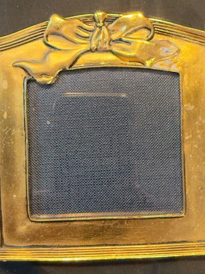 Vintage bronze photo frame with bow like new, Art Nouveau style