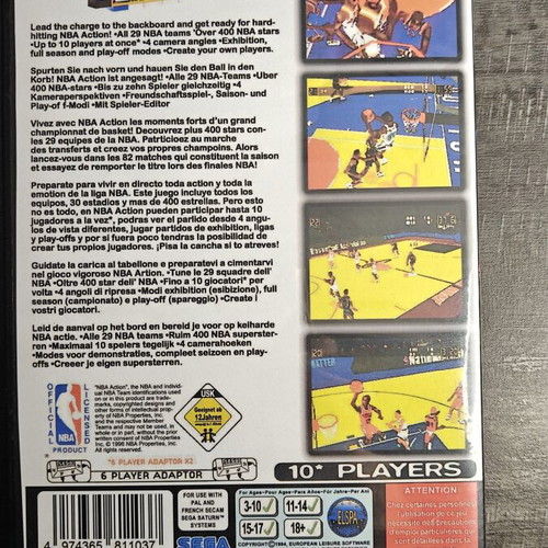 NBA Action Sega Saturn game used, sports arcade