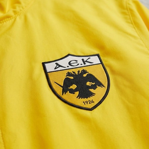 Nike AEK Athens FC windbreaker jacket, yellow, size S