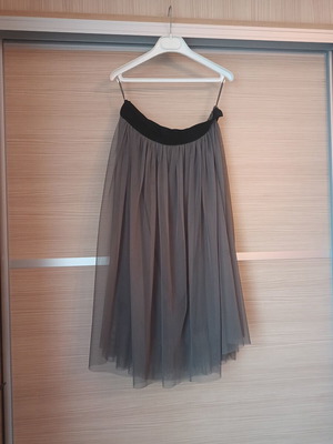 Attrattivo tulle skirt, medium size, khaki with black waistband