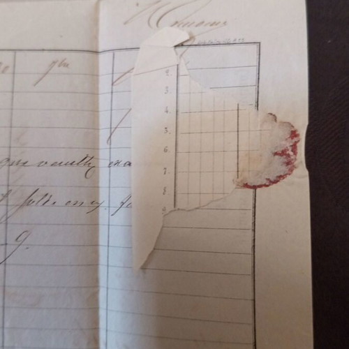 French letter from 1851 used with wax seal and two stamps