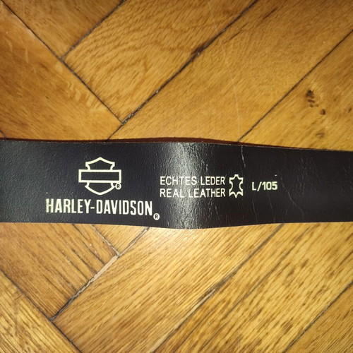 Harley Davidson belt new, genuine leather, black, size 105 cm