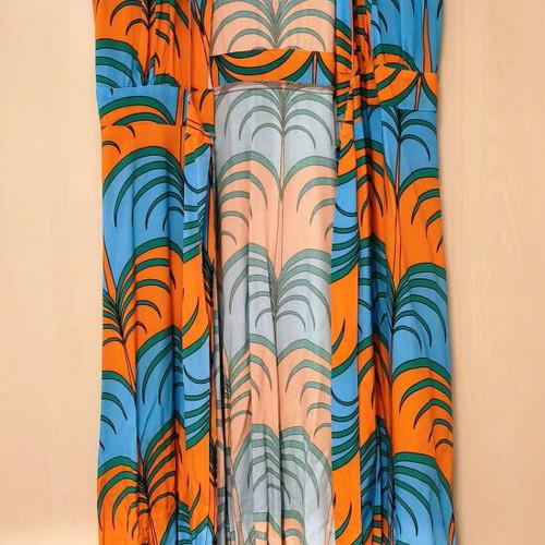 Karavan Nadia dress new, soft viscose, retro palm tree print