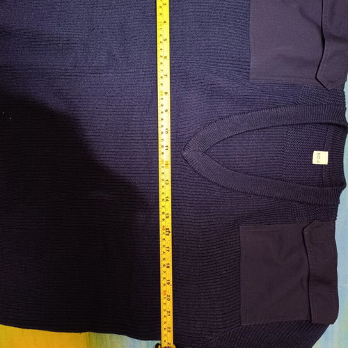 Wooly Pully Sweater new, dark blue with epaulets Police Navy Coast Guard