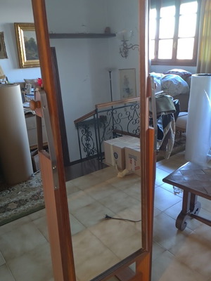 Standing mirror used, adjustable height 1.53m
