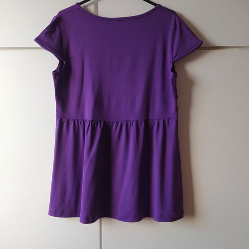 Lussile women's purple blouse with ribbon and strass like new