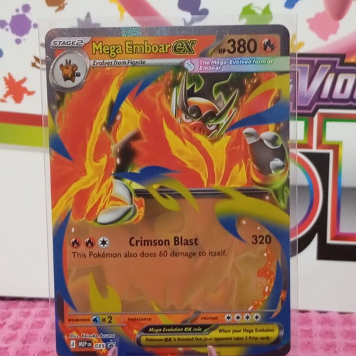 Pokémon Mega Emboar ex MEP 035 card like new