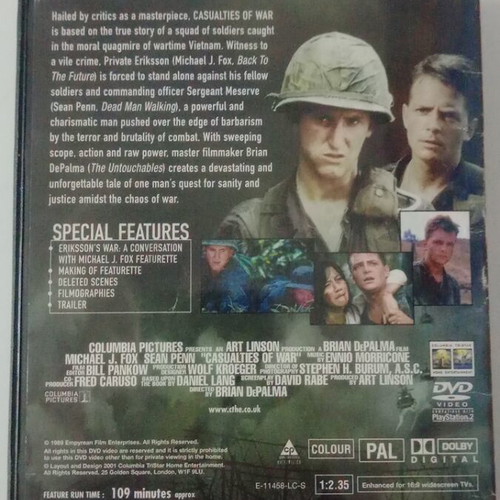 Casualties of War DVD used with subtitles