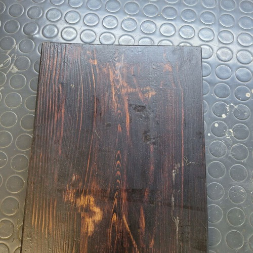 Handmade religious icon on old wood with gold leaf, like new