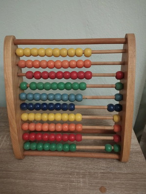 Wooden abacus counting frame like new, educational toy