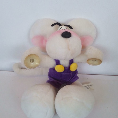 Plush Mouse Diddl with suction cups used Thomas Goletz