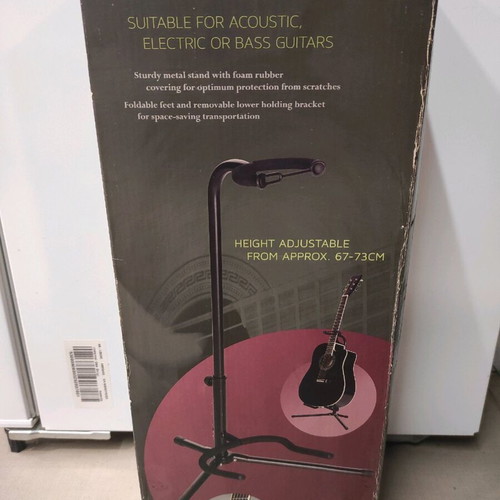 Guitar stand used, sturdy metal with foam rubber cover