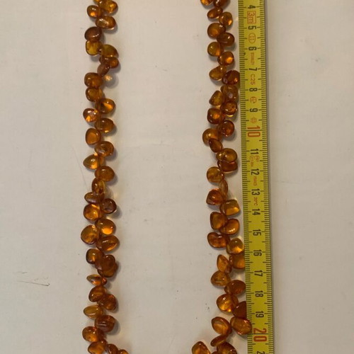 Natural Baltic amber necklace like new, cognac color