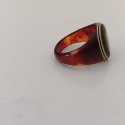 Vintage Prison Ring celluloid with turtle effect, like new