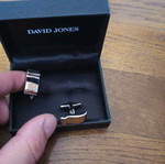 David Jones cufflinks new, silver